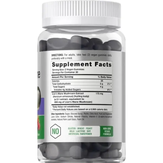 Horb&auml;ach Lion's Mane Supplement | 60 Vegan Gummies image {1}