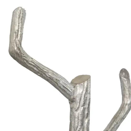Eclectic Metal Coat Rack Silver - Olivia & May image {2}