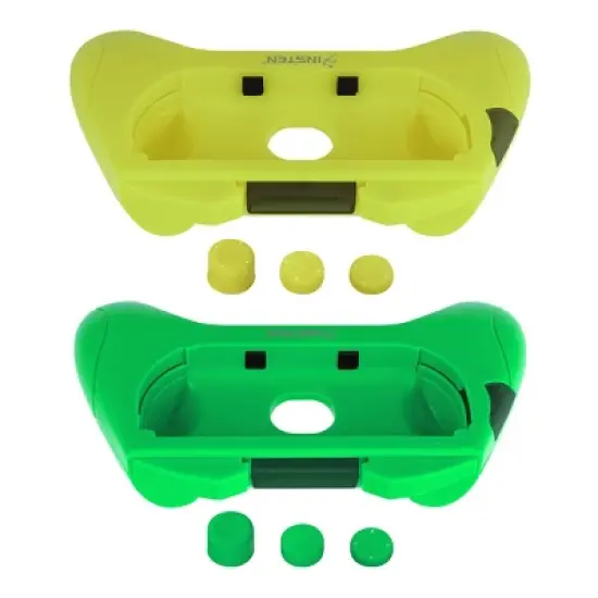 Insten 2 Pack Controller Grips Compatible with Nintendo Switch Joy-Con Controllers, Neon Green, Neon Yellow image {7}