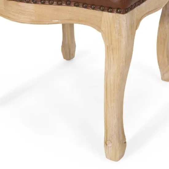 2pk Shylo Contemporary Faux Leather Dining Chairs - Christopher Knight Home image {6}