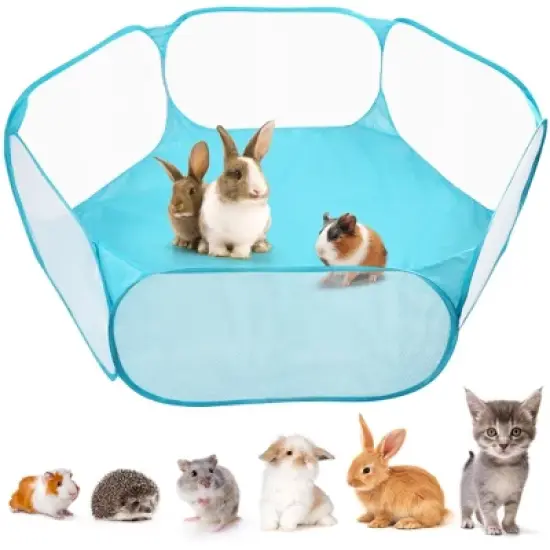 Prime Pets Small Animals Playpen, Waterproof Foldable Pet Cage Tent for Hamster, Rabbits, Guinea Pigs image {8}