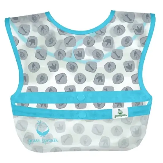 green sprouts Snap & go Wipe-off Bibs Blue Dinosaurs 9-18M - 3pk image {6}