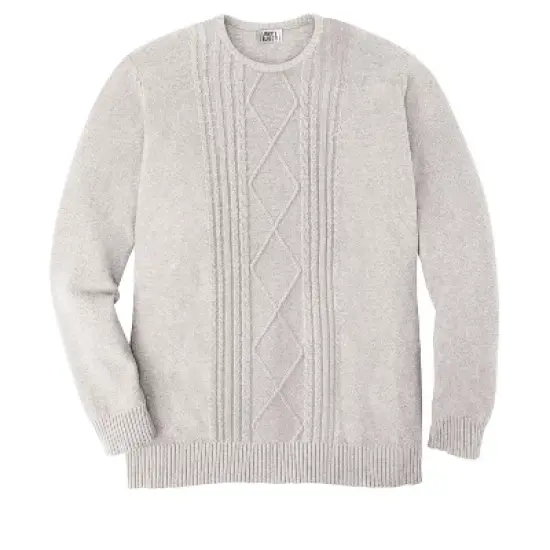 Liberty Blues Men's Big & Tall &trade; Crewneck Cable Knit Sweater image {1}