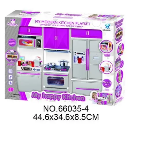 Link Little Princess Modern Kitchen Mini  Kitchen Playset Comes With Refrigerator, Stove, And Microwave image {2}