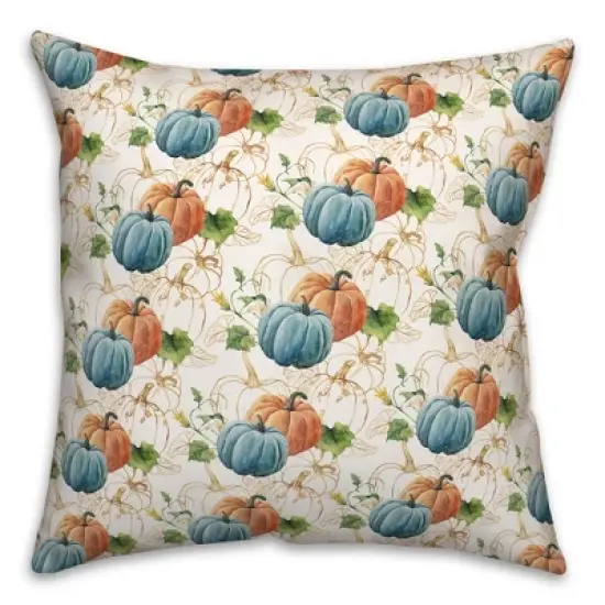Creative Products Blue Orange Pumpkin 18 x 18 Indoor / Outdoor Pillow image {1}