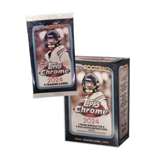 2024 Topps Chrome Football Trading Card Value Box image {1}