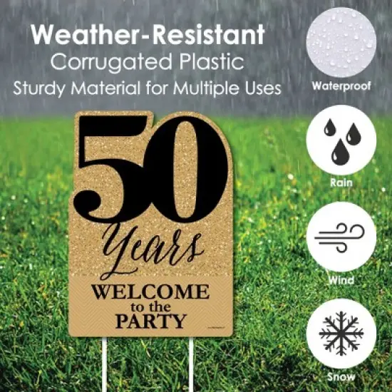 Big Dot of Happiness We Still Do - 50th Wedding Anniversary - Party Decorations - Anniversary Party Welcome Yard Sign image {3}