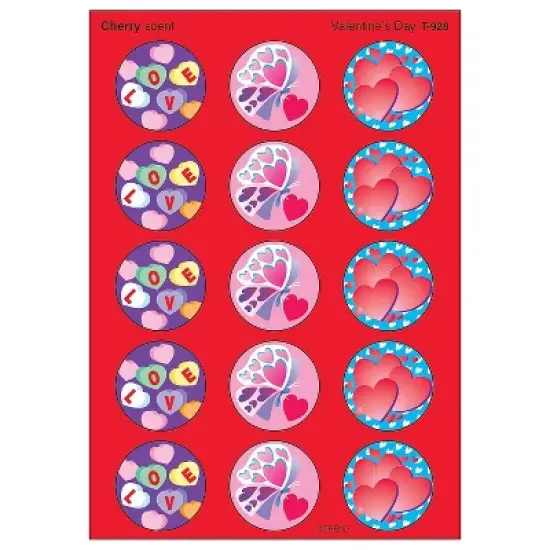 Trend Enterprises Trend Valentine's Day - Cherry Stinky Stickers Large Round 60 ct. (T-928) image {2}