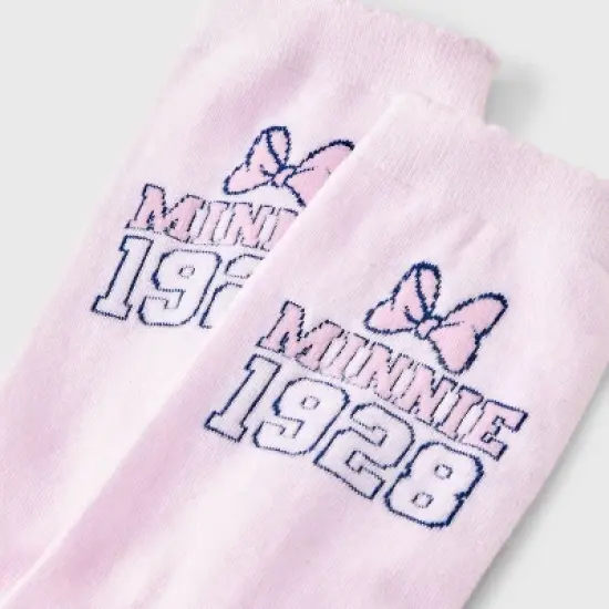 Women's Pink Minnie Mouse Socks - Light Pink image {2}