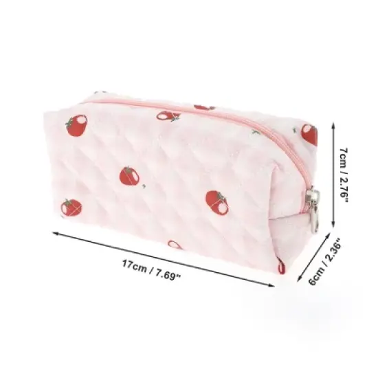 Unique Bargains Small Persimmon Makeup Bag 1 Pc image {1}