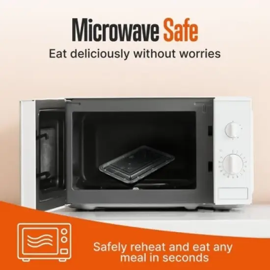 SQUATZ 50 Meal Prep Containers with Lids for Adults - Black image {5}