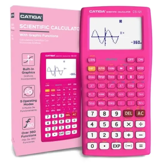 CATIGA Scientific Graphing Calculator, 360 Functions, Large Display, Graphing & Advanced Math for Students and Beginners image {7}