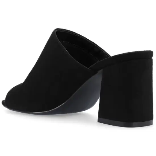 Journee Collection Womens Adelaide Peep Toe Slip On Block Heel Sandals image {6}