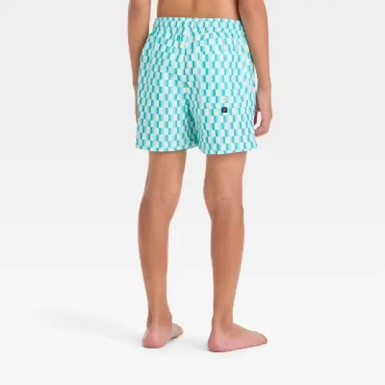 Boys' Geo Swim Trunks - art class&trade; Blue image {1}