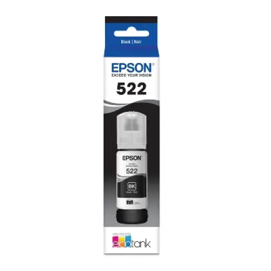 Epson 522 Single Ink Bottle - Black (T522120-S): High Yield Printer Ink image {7}