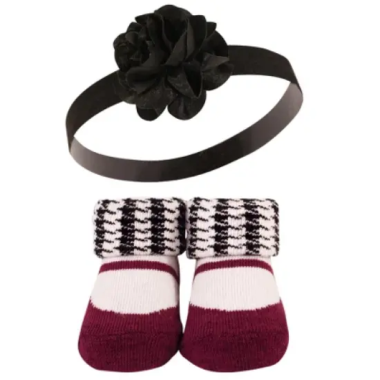 Hudson Baby Girl Headband and Socks Giftset, Fancy, One Size image {5}