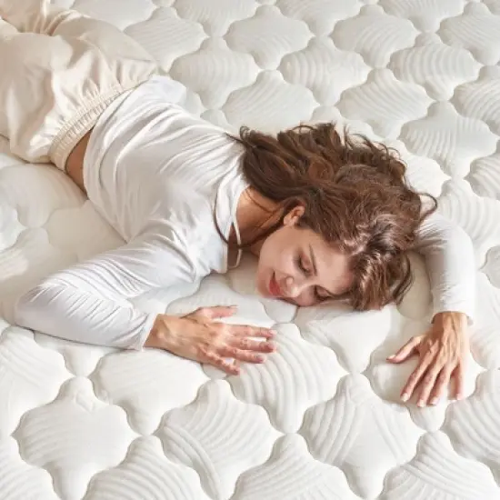 NicBex Memory Foam Mattress,12" Hybrid Full Mattress in a Box with Pocket Spring for Pressure Relief & Comfort Sleep,Medium Firm image {4}