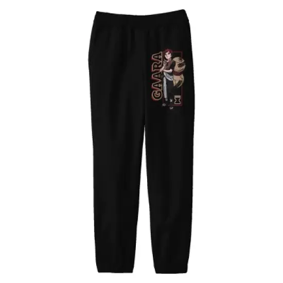 Naruto Classic Gaara Of The Desert Boy's Black Sweatpants image {3}