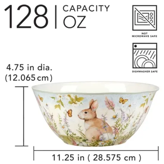 Certified International 128oz Easter Meadow Deep Bowl image {3}