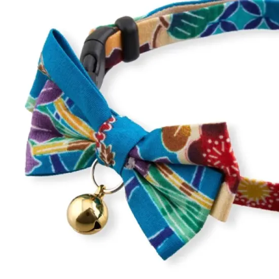 Necoichi Yukata Bow Tie Cat Collar image {1}