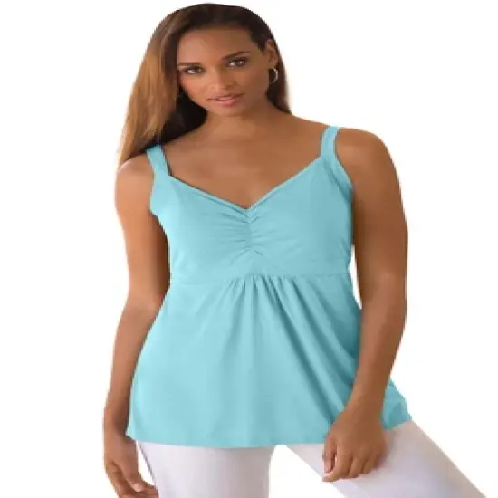 Jessica London Women&rsquo;s Plus Size Shirred Tank image {8}