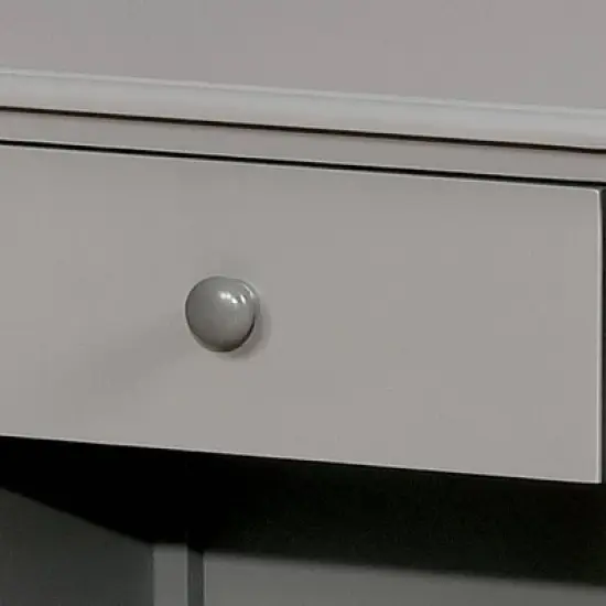 1 Drawer Transitional Wooden Nightstand with Open Compartment Gray - Benzara image {2}