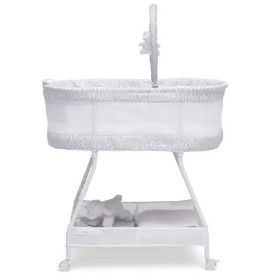 Delta Children Curve Bassinet - White and Gray image {3}