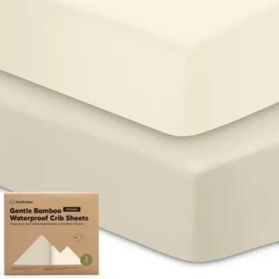 KeaBabies Waterproof Crib Sheets for Boys, Girls, 2pk Baby Fitted Crib Sheet, Waterproof Crib Mattress Protector Sheets image {11}