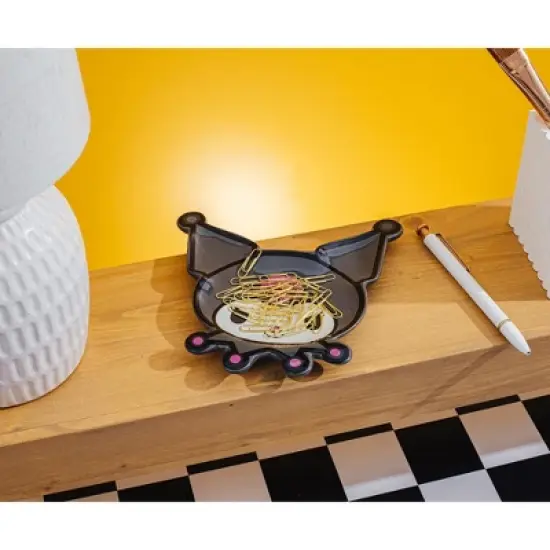 Silver Buffalo Sanrio Kuromi Face Sculpted Ceramic Spoon Rest image {5}