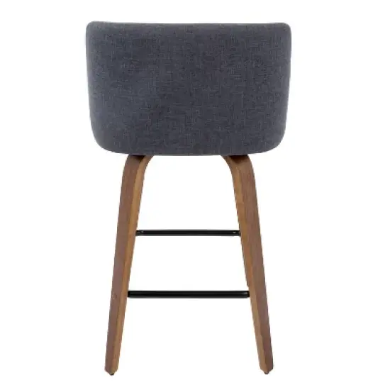 Set of 2 Toriano Mid-Century Modern Counter Height Barstool - LumiSource image {4}