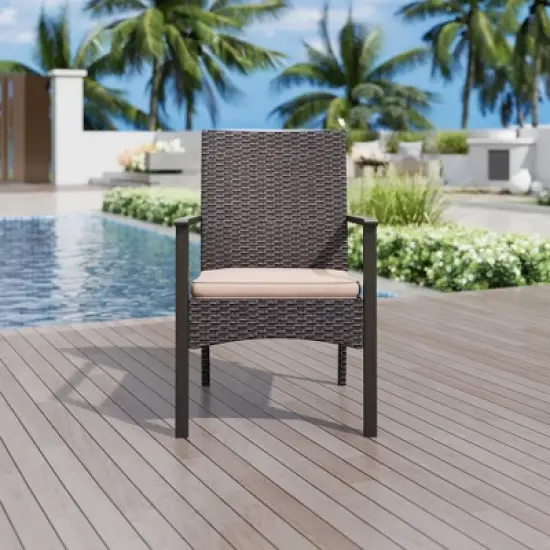Captiva Designs 7pc Patio Furniture Set with Rectangle Table and Arm Chairs image {5}