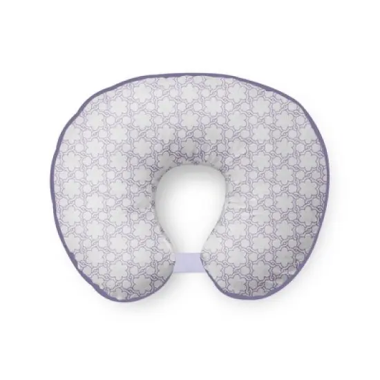Bacati - 3 pc Petals/Floral Lilac Muslin Hugster Feeding & Infant Support Nursing Pillow with 2 removable zippered covers image {1}