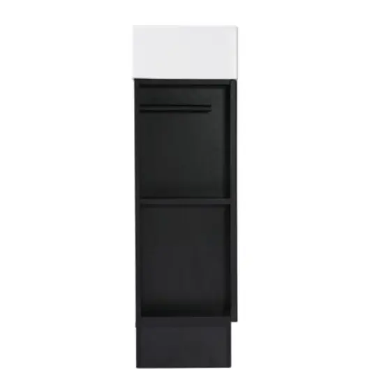 Whisen Modern Bathroom Vanity with Sink, Bathroom Vanity Cabinet with Two-tier Shelf image {12}