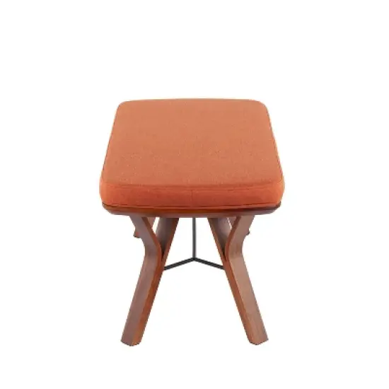 42" Folia Bench Polyester/Wood Walnut/Orange - LumiSource image {1}