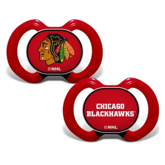 BabyFanatic Officially Licensed Unisex Pacifier 2-Pack - NHL Chicago Blackhawks image {4}