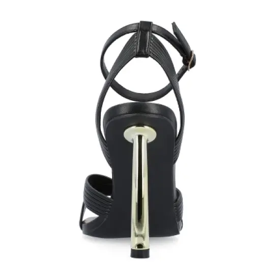 Journee Collection Womens Annett Tru Comfort Foam Mid Heel Open Toe Pumps image {2}