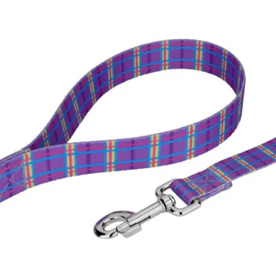 Country Brook Petz Premium Grape Plaid Dog Collar and Leash image {5}