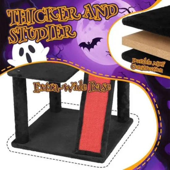 Karl Home 41 inch Halloween Gothic 2-Tier  Cat Tree image {5}