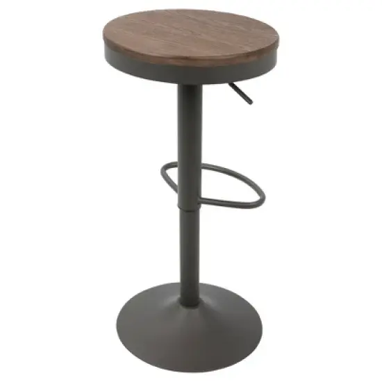 Set of 2 Dakota Adjustable Industrial Barstools - LumiSource image {2}