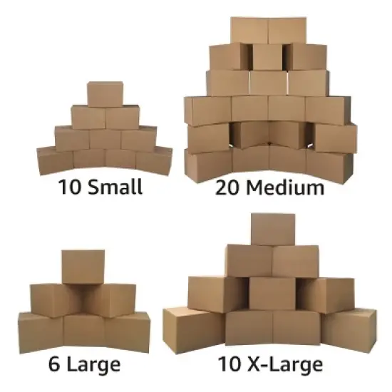 UBMOVE 4 Room Economy Kit- 46 Moving Boxes & Packing Supplies image {4}