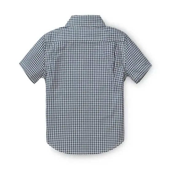 Hope & Henry Boys' Poplin Short Sleeve Button Down Shirt, Infant image {3}