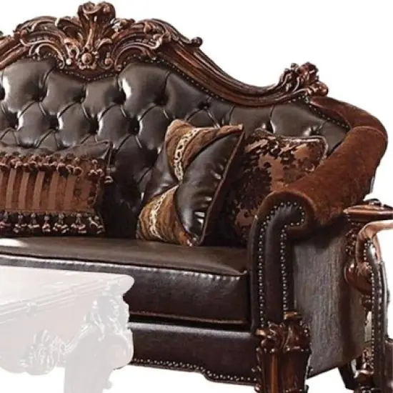 96" Vendome PU Sofa Cherry - Acme Furniture image {5}