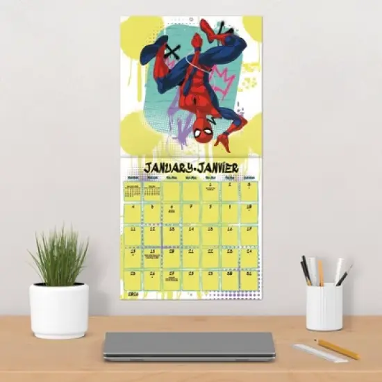 Marvel 2026 Spider-Man Bilingual French 12"x12" Wall Calendar image {4}