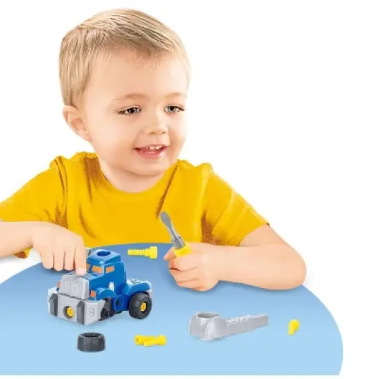 Ready! Set! Play! Link 3-In-1 Take-A-Part Transformer Robot Toy Playset - Blue image {1}