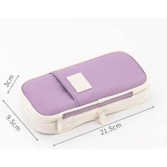 Large Storage Pencil Case Pen Bag with Zipper Big Capacity Pouch Organizer for Office Travel Holder Box image {2}