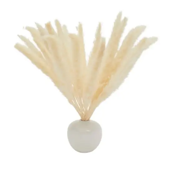 Juvale 30 Pack Dried White Pampas Grass for Vase, Wedding, Rustic-Style Farmhouse Decor, Boho-Themed Home Decor, 17 In image {3}