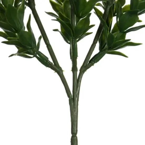 Vickerman 22" Artificial UV Coated Bush with Mini Purple Flowers and Boxwood Greenery. image {3}