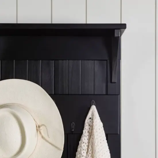 Waylon Rustic Farmhouse Solid Wood Tall Hall Tree - Saracina Home image {8}