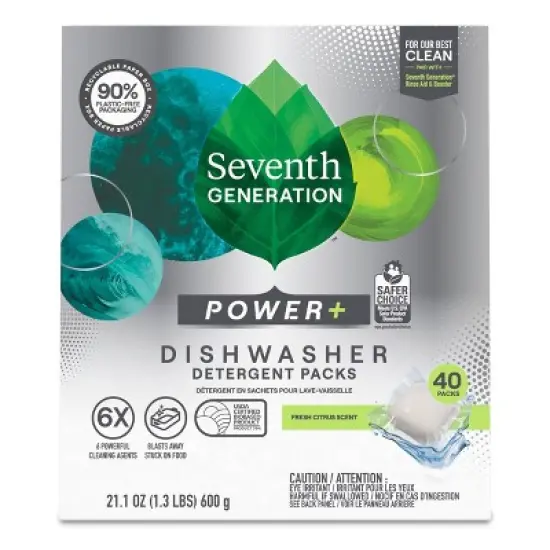 Seventh Generation Fresh Citrus Natural Power + Dishwasher Detergent Packs image {6}