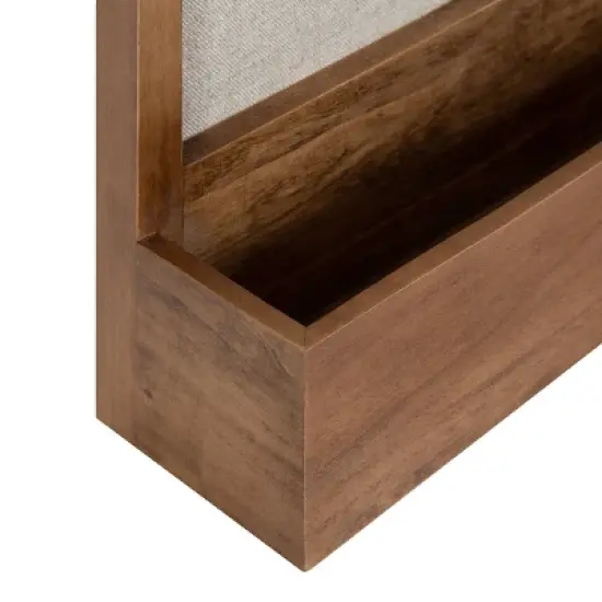 15" x 22" Hutton Framed Fabric Pinboard with Pocket Shelf - Kate & Laurel All Things Decor image {4}